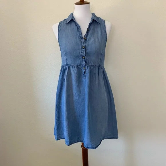 Vans Blue Denim Mini Dress - Picture 1 of 6